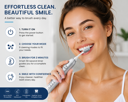 Electric Toothbrush, grey Color, Rechargeable
